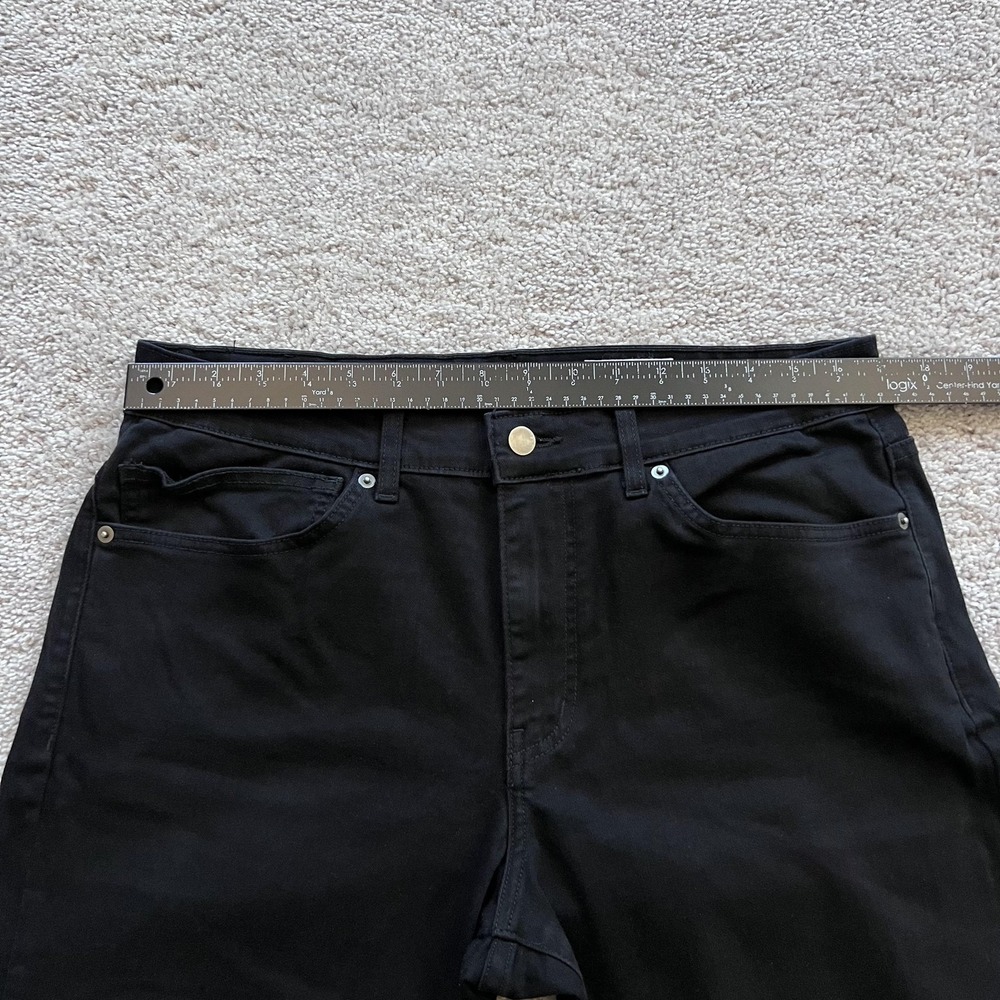 Aviator Stretch Straight Fit Jeans Mens 36 Black Dark Wash Denim Made USA - Picture 9 of 15